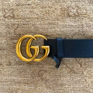 Re-edition 2015 Gucci wide leather belt - this is authentic. Not a knock/off.